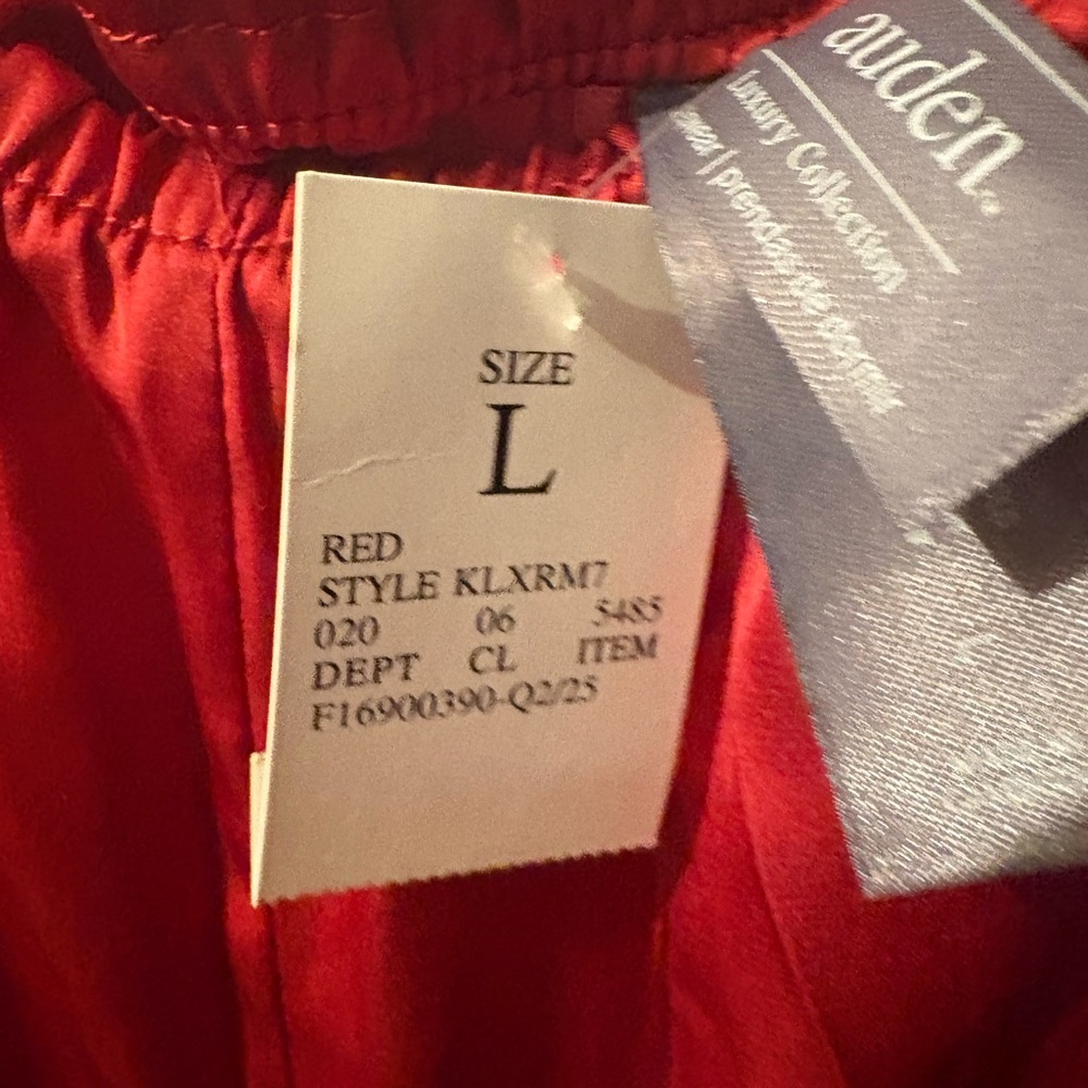 Auden red satin sleep pants - Picture 4 of 5